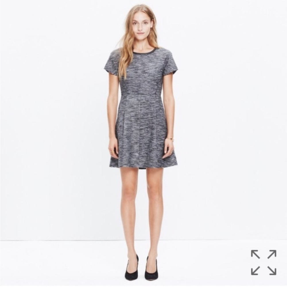Madewell Tweed Mini Skater Dress A-Line Short Sleeves - Picture 10 of 10